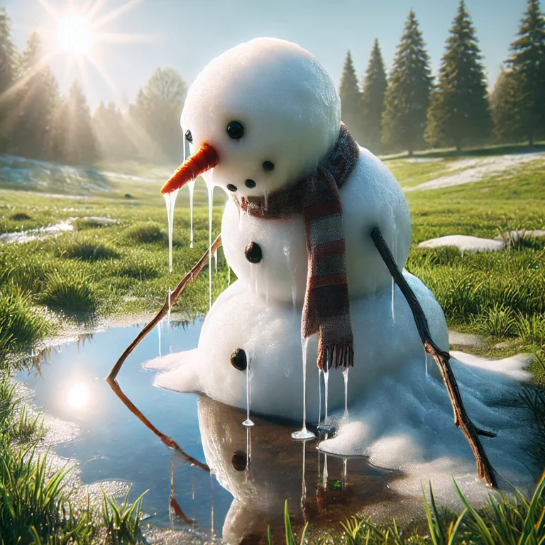 Picture of a Melting Snowman